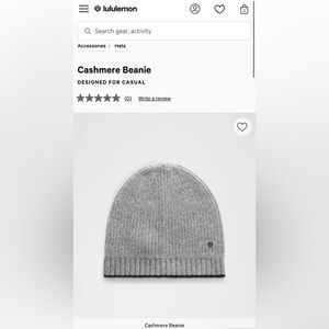 Lululemon Gray Cashmere Beanie Unisex